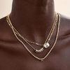 image:imageBaubleBar Blythe Birthstone Pendant Necklace for Women on a Delicate Paperclip Chain Fashion Jewelry Meaningful Gifts for Women Perfect for the HolidaysMarch Aquamarine