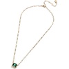 image:imageBaubleBar Blythe Birthstone Pendant Necklace for Women on a Delicate Paperclip Chain Fashion Jewelry Meaningful Gifts for Women Perfect for the HolidaysMay Emerald