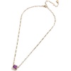 image:imageBaubleBar Blythe Birthstone Pendant Necklace for Women on a Delicate Paperclip Chain Fashion Jewelry Meaningful Gifts for Women Perfect for the HolidaysFebruary Amethyst