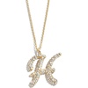 image:imageBaubleBar GoldPlated Initial Necklace  Bubble or Signature Letter Pendant 17Inch Chain Necklace with Lobster Clasp Fashion Jewelry Perfect Personalized Gift for WomenH