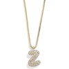 image:imageBaubleBar GoldPlated Initial Necklace  Bubble or Signature Letter Pendant 17Inch Chain Necklace with Lobster Clasp Fashion Jewelry Perfect Personalized Gift for WomenZ