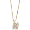 image:imageBaubleBar GoldPlated Initial Necklace  Bubble or Signature Letter Pendant 17Inch Chain Necklace with Lobster Clasp Fashion Jewelry Perfect Personalized Gift for WomenN