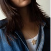 image:imageBaubleBar GoldPlated Initial Necklace  Bubble or Signature Letter Pendant 17Inch Chain Necklace with Lobster Clasp Fashion Jewelry Perfect Personalized Gift for WomenQ