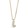 image:imageBaubleBar GoldPlated Initial Necklace  Bubble or Signature Letter Pendant 17Inch Chain Necklace with Lobster Clasp Fashion Jewelry Perfect Personalized Gift for WomenL