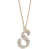 image:imageBaubleBar GoldPlated Initial Necklace  Bubble or Signature Letter Pendant 17Inch Chain Necklace with Lobster Clasp Fashion Jewelry Perfect Personalized Gift for WomenS