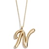 image:imageBaubleBar GoldPlated Initial Necklace  Bubble or Signature Letter Pendant 17Inch Chain Necklace with Lobster Clasp Fashion Jewelry Perfect Personalized Gift for WomenN