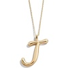 image:imageBaubleBar GoldPlated Initial Necklace  Bubble or Signature Letter Pendant 17Inch Chain Necklace with Lobster Clasp Fashion Jewelry Perfect Personalized Gift for WomenJ
