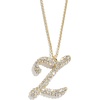 image:imageBaubleBar GoldPlated Initial Necklace  Bubble or Signature Letter Pendant 17Inch Chain Necklace with Lobster Clasp Fashion Jewelry Perfect Personalized Gift for WomenZ