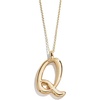 image:imageBaubleBar GoldPlated Initial Necklace  Bubble or Signature Letter Pendant 17Inch Chain Necklace with Lobster Clasp Fashion Jewelry Perfect Personalized Gift for WomenQ