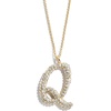 image:imageBaubleBar GoldPlated Initial Necklace  Bubble or Signature Letter Pendant 17Inch Chain Necklace with Lobster Clasp Fashion Jewelry Perfect Personalized Gift for WomenQ