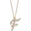 image:imageBaubleBar GoldPlated Initial Necklace  Bubble or Signature Letter Pendant 17Inch Chain Necklace with Lobster Clasp Fashion Jewelry Perfect Personalized Gift for WomenF