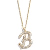 image:imageBaubleBar GoldPlated Initial Necklace  Bubble or Signature Letter Pendant 17Inch Chain Necklace with Lobster Clasp Fashion Jewelry Perfect Personalized Gift for WomenB