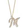 image:imageBaubleBar GoldPlated Initial Necklace  Bubble or Signature Letter Pendant 17Inch Chain Necklace with Lobster Clasp Fashion Jewelry Perfect Personalized Gift for WomenM