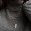image:imageBaubleBar GoldPlated Initial Necklace  Bubble or Signature Letter Pendant 17Inch Chain Necklace with Lobster Clasp Fashion Jewelry Perfect Personalized Gift for WomenJ