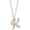 image:imageBaubleBar GoldPlated Initial Necklace  Bubble or Signature Letter Pendant 17Inch Chain Necklace with Lobster Clasp Fashion Jewelry Perfect Personalized Gift for WomenK