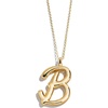 image:imageBaubleBar GoldPlated Initial Necklace  Bubble or Signature Letter Pendant 17Inch Chain Necklace with Lobster Clasp Fashion Jewelry Perfect Personalized Gift for WomenB