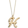 image:imageBaubleBar GoldPlated Initial Necklace  Bubble or Signature Letter Pendant 17Inch Chain Necklace with Lobster Clasp Fashion Jewelry Perfect Personalized Gift for WomenH