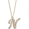 image:imageBaubleBar GoldPlated Initial Necklace  Bubble or Signature Letter Pendant 17Inch Chain Necklace with Lobster Clasp Fashion Jewelry Perfect Personalized Gift for WomenN