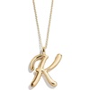 image:imageBaubleBar GoldPlated Initial Necklace  Bubble or Signature Letter Pendant 17Inch Chain Necklace with Lobster Clasp Fashion Jewelry Perfect Personalized Gift for WomenK