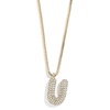 image:imageBaubleBar GoldPlated Initial Necklace  Bubble or Signature Letter Pendant 17Inch Chain Necklace with Lobster Clasp Fashion Jewelry Perfect Personalized Gift for WomenU