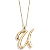 image:imageBaubleBar GoldPlated Initial Necklace  Bubble or Signature Letter Pendant 17Inch Chain Necklace with Lobster Clasp Fashion Jewelry Perfect Personalized Gift for WomenU