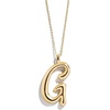 image:imageBaubleBar GoldPlated Initial Necklace  Bubble or Signature Letter Pendant 17Inch Chain Necklace with Lobster Clasp Fashion Jewelry Perfect Personalized Gift for WomenG