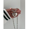 image:imageBaubleBar GoldPlated or Silver Millie Necklace  Trendy Fashion Jewelry Chunky Necklace GoldPlated Heart Charm Silver Necklace for Women Statement PieceSilver