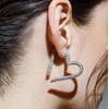 image:imageBaubleBar Heart Earrings Collection for Women Gold Plated Hypoallergenic Fashion JewelryEmory Hoop  ClearGold