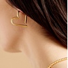 image:imageBaubleBar Heart Earrings Collection for Women Gold Plated Hypoallergenic Fashion JewelryEmory Hoop  Gold