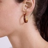 image:imageBaubleBar Hoop and Drop Earrings for Women Fashion Jewelry Beautiful and Giftable EarringsDark Red Hoop
