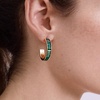 image:imageBaubleBar Hoop and Drop Earrings for Women Fashion Jewelry Beautiful and Giftable EarringsGreen Hoop
