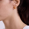 image:imageBaubleBar Hoop and Drop Earrings for Women Fashion Jewelry Beautiful and Giftable EarringsOrange Huggie