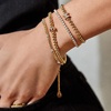image:imageBaubleBar Initial Pisa Stretch Bracelet  Personalized GoldPlated Bracelet for Women Beaded Initial Bracelet Stacking Bracelet Custom Ball Bracelet Trendy JewelryLetter Q Pave