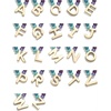 image:imageBaubleBar SemiPrecious Block Initial Necklace for Women  Colorful Personalized Necklaces Custom Pendant Necklace wNatural Gemstones Beaded Necklace Fashion JewelryO