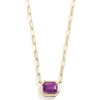 image:imageBaubleBar Blythe Birthstone Pendant Necklace for Women on a Delicate Paperclip Chain Fashion Jewelry Meaningful Gifts for Women Perfect for the HolidaysFebruary Amethyst