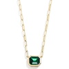 image:imageBaubleBar Blythe Birthstone Pendant Necklace for Women on a Delicate Paperclip Chain Fashion Jewelry Meaningful Gifts for Women Perfect for the HolidaysMay Emerald