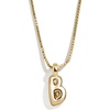 image:imageBaubleBar GoldPlated Initial Necklace  Bubble or Signature Letter Pendant 17Inch Chain Necklace with Lobster Clasp Fashion Jewelry Perfect Personalized Gift for WomenB