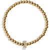image:imageBaubleBar Initial Pisa Stretch Bracelet  Personalized GoldPlated Bracelet for Women Beaded Initial Bracelet Stacking Bracelet Custom Ball Bracelet Trendy JewelryLetter I Pave
