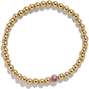 image:imageBaubleBar 18K Gold Birthstone Pisa Stretch Bracelet with Cubic Zirconia Stones for Women Gold Plated Sterling SilverRoseColored