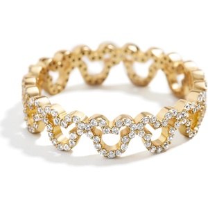 image:imageBaubleBar Disneys Mickey Mouse Outline 18K GoldPlated Sterling Silver RingPav