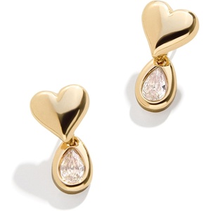 image:imageBaubleBar Heart Earrings Collection for Women Gold Plated Hypoallergenic Fashion JewelryAthena Drop  ClearGold