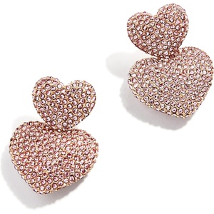 image:imageBaubleBar Heart Earrings Collection for Women Gold Plated Hypoallergenic Fashion JewelryHarley Drop  BlushGold