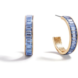 image:imageBaubleBar Hoop and Drop Earrings for Women Fashion Jewelry Beautiful and Giftable EarringsLight Blue Hoop