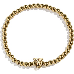 image:imageBaubleBar Initial Pisa Stretch Bracelet  Personalized GoldPlated Bracelet for Women Beaded Initial Bracelet Stacking Bracelet Custom Ball Bracelet Trendy JewelryLetter Y Solid