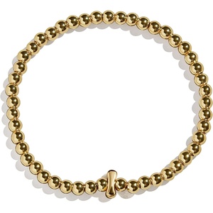 image:imageBaubleBar Initial Pisa Stretch Bracelet  Personalized GoldPlated Bracelet for Women Beaded Initial Bracelet Stacking Bracelet Custom Ball Bracelet Trendy JewelryLetter I Solid