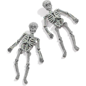 image:imageBaubleBar Seasonal Novelty Earrings for Women  Beautiful and Giftable Holiday and Themed Earrings for Parties and EventsPave Skeleton