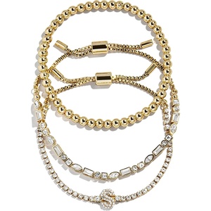 image:imageBaubleBar Three Bracelet Gift Set for Women GoldPlated Initial Beaded Bracelets Fashion Jewelry Personalized amp Trendy Gift Fashion Jewelry SetTennis