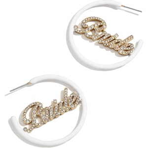 image:imageBaubleBar WeddingThemed Earring SetsWife of the Party  Hoop