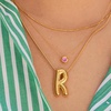 image:imageBaubleBar 18K GoldPlated Sterling Silver Birthstone Pendant NecklacePeridotColored