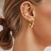 image:imageBaubleBar Dalilah GoldPlated Hoop Earrings for Women  Lightweight Hypoallergenic GoldPlated Hoops with Post Back ClosureChunky  23 mm